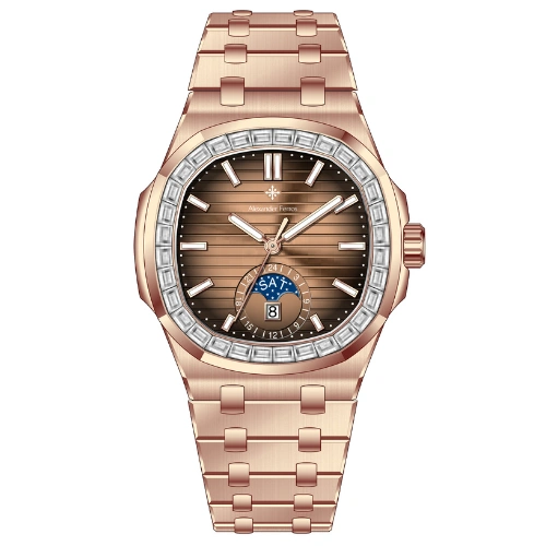 Đồng Hồ Nam Alexander Ferros 6111 Dây Kim Loại